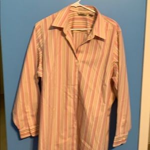 Eddie Bauer Multicolored Striped Blouse Size 2X